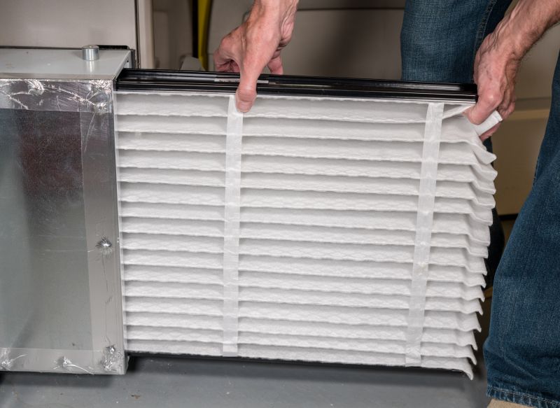 Cleaning air filters during maintenance